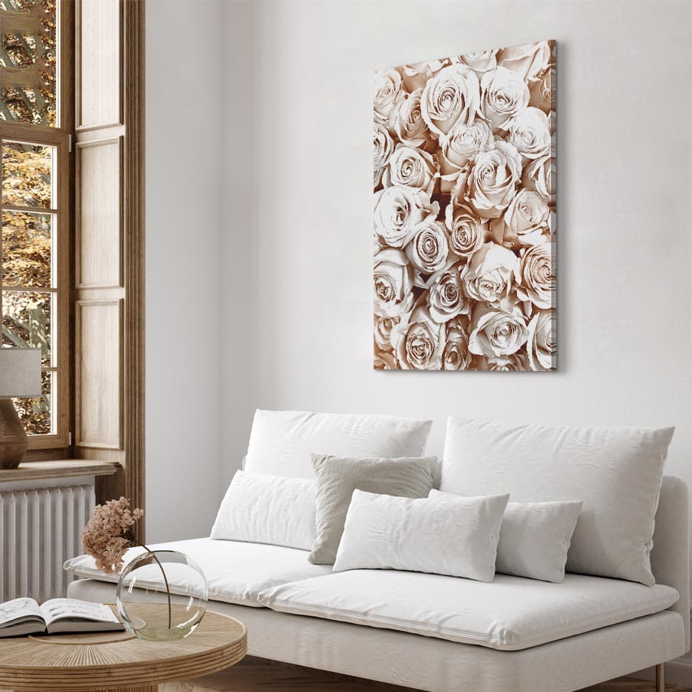 Obraz na płótnie Różany ogród 20×30 cm, płótno włoskie