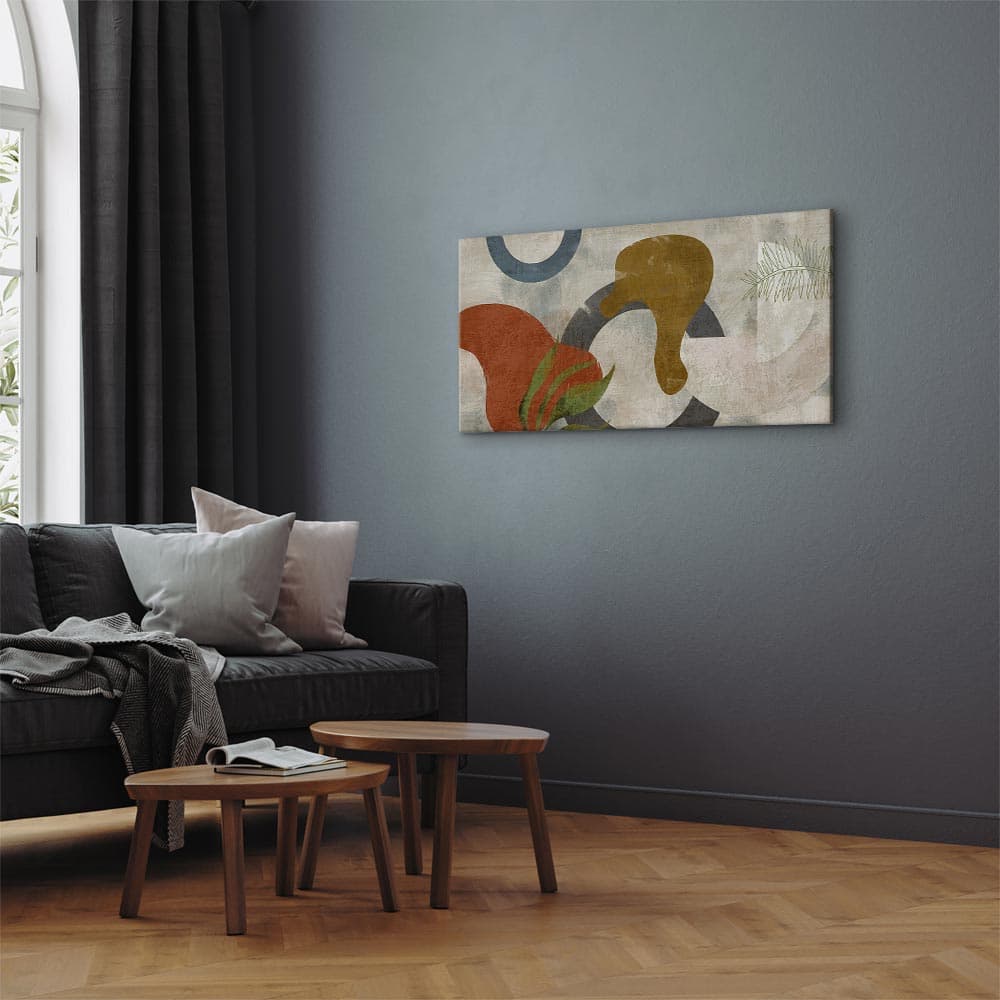 Leinwandbild Miraż kształtów 60×30 cm, Standardleinwand