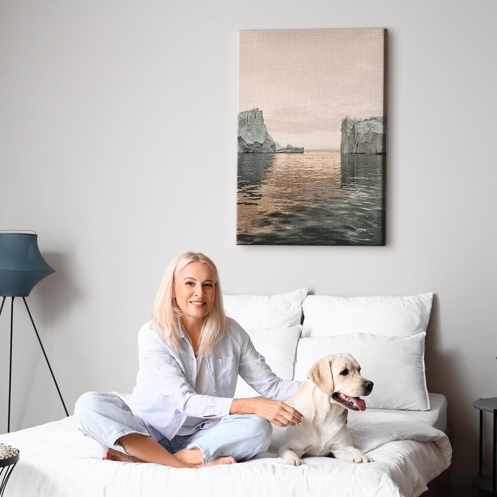 Obraz na płótnie Lodowe posągi 20×30 cm, płótno standard