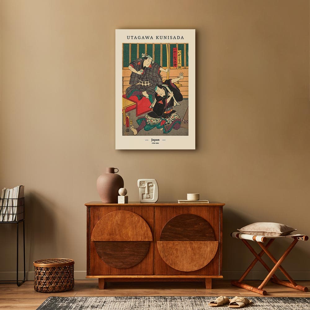Leinwandbild Japoński drzeworyt 20×30 cm, Standardleinwand