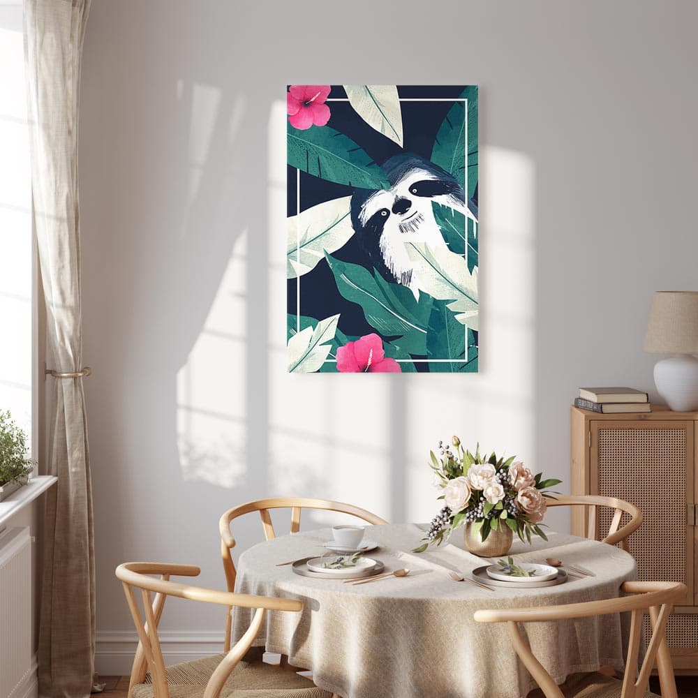 Картина на холсте Leniwiec w tropikach 20×30 см, стандартный холст