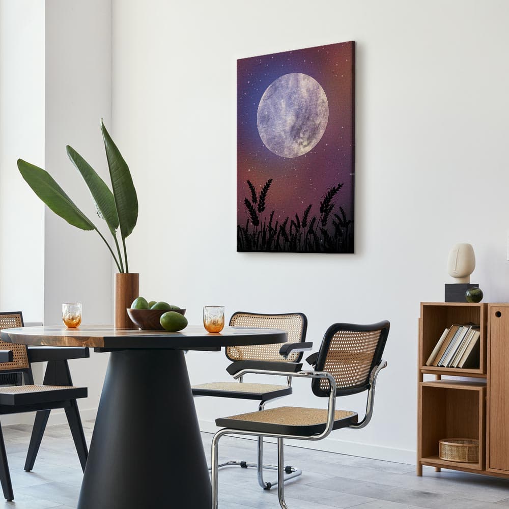 Obraz na płótnie Noc na wsi 20×30 cm, płótno standard