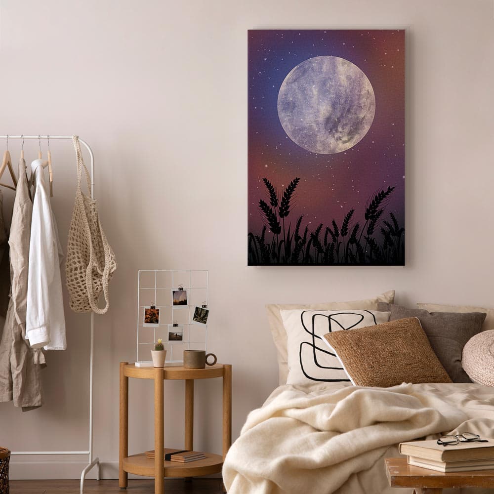Obraz na płótnie Noc na wsi 20×30 cm, płótno standard