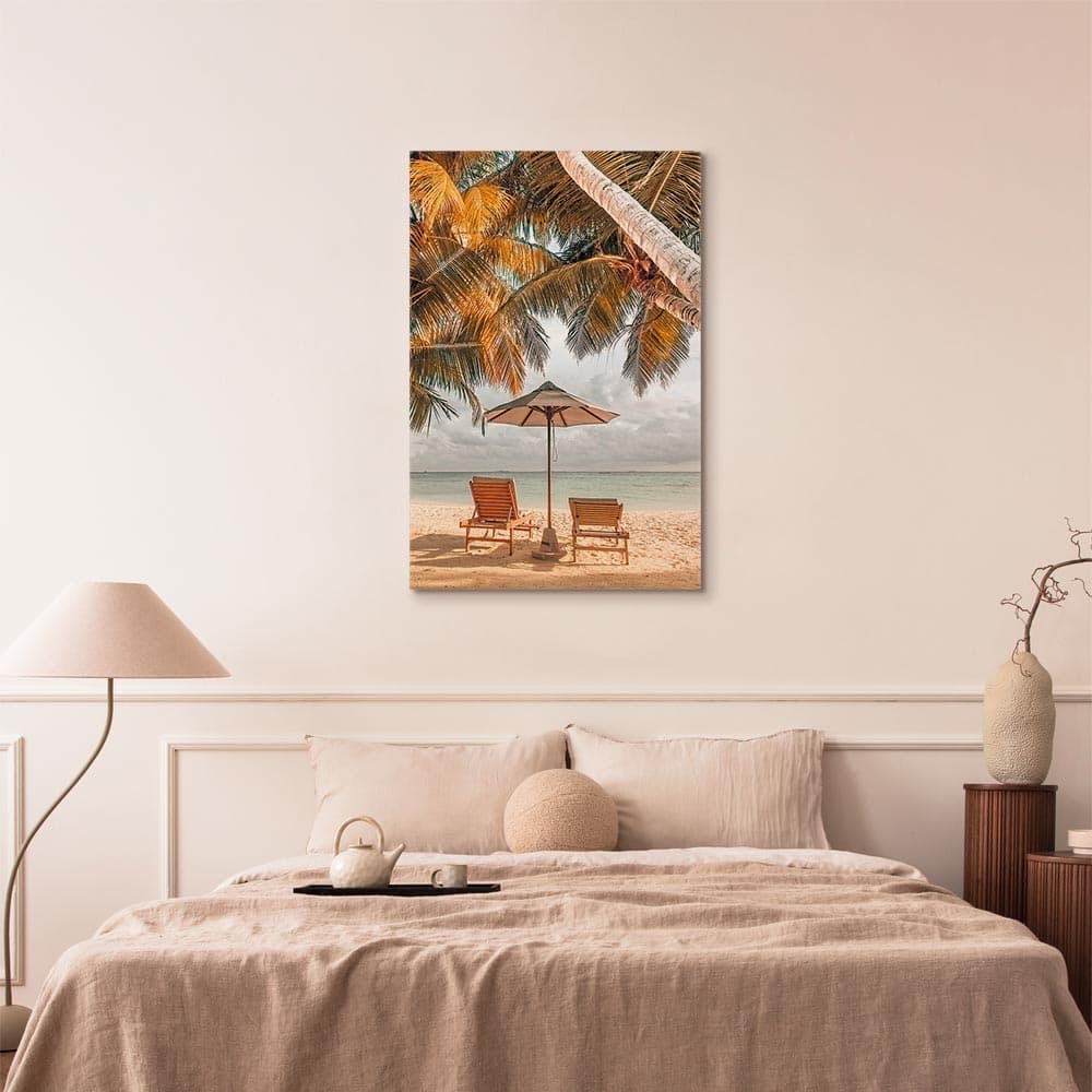 Картина на холсте Palmowy parasol 20×30 см, стандартный холст