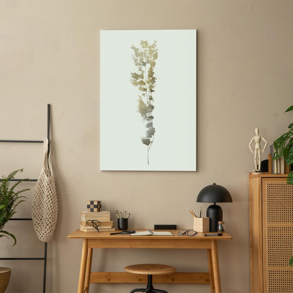 Leinwandbild Złota gałązka 20×30 cm, Standardleinwand