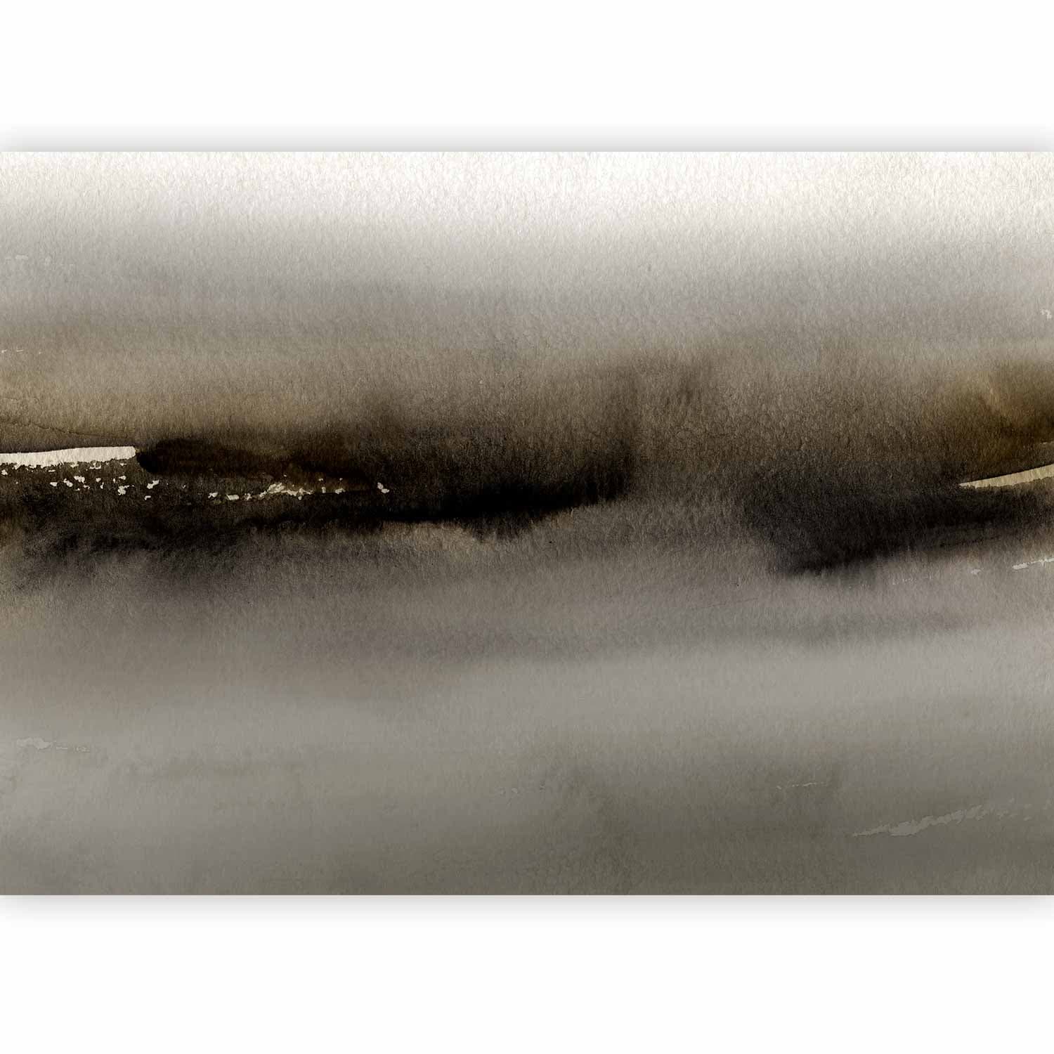 Fototapeta Diuna - abstrakcyjny nowoczesny obraz w szarościach z czarnym deseniem 100×70 cm, flizelina standard