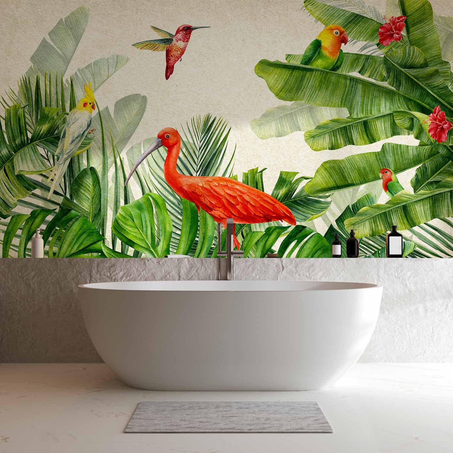Wall mural Egzotyczne ptaki - trzeci wariant 100×70 cm, waterproof material