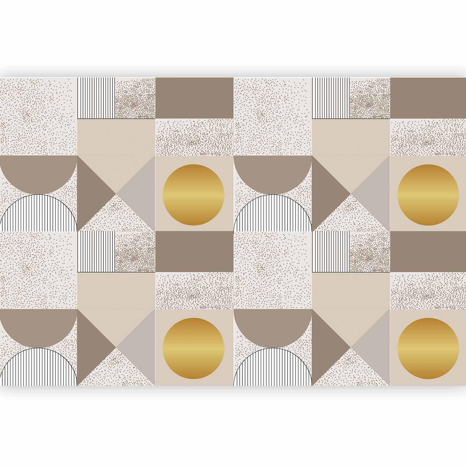 Fototapeta Beżowo-złoty wzór geometryczny 150×105 cm, materiał wodoodporny
