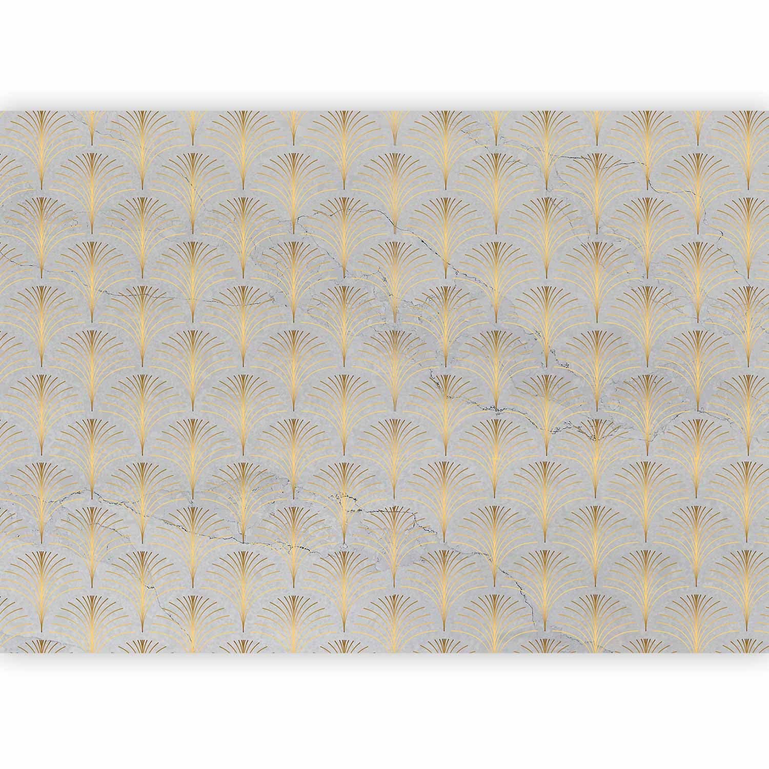 Wall mural Linearny wzór z dodatkiem złotego 100×70 cm, waterproof material