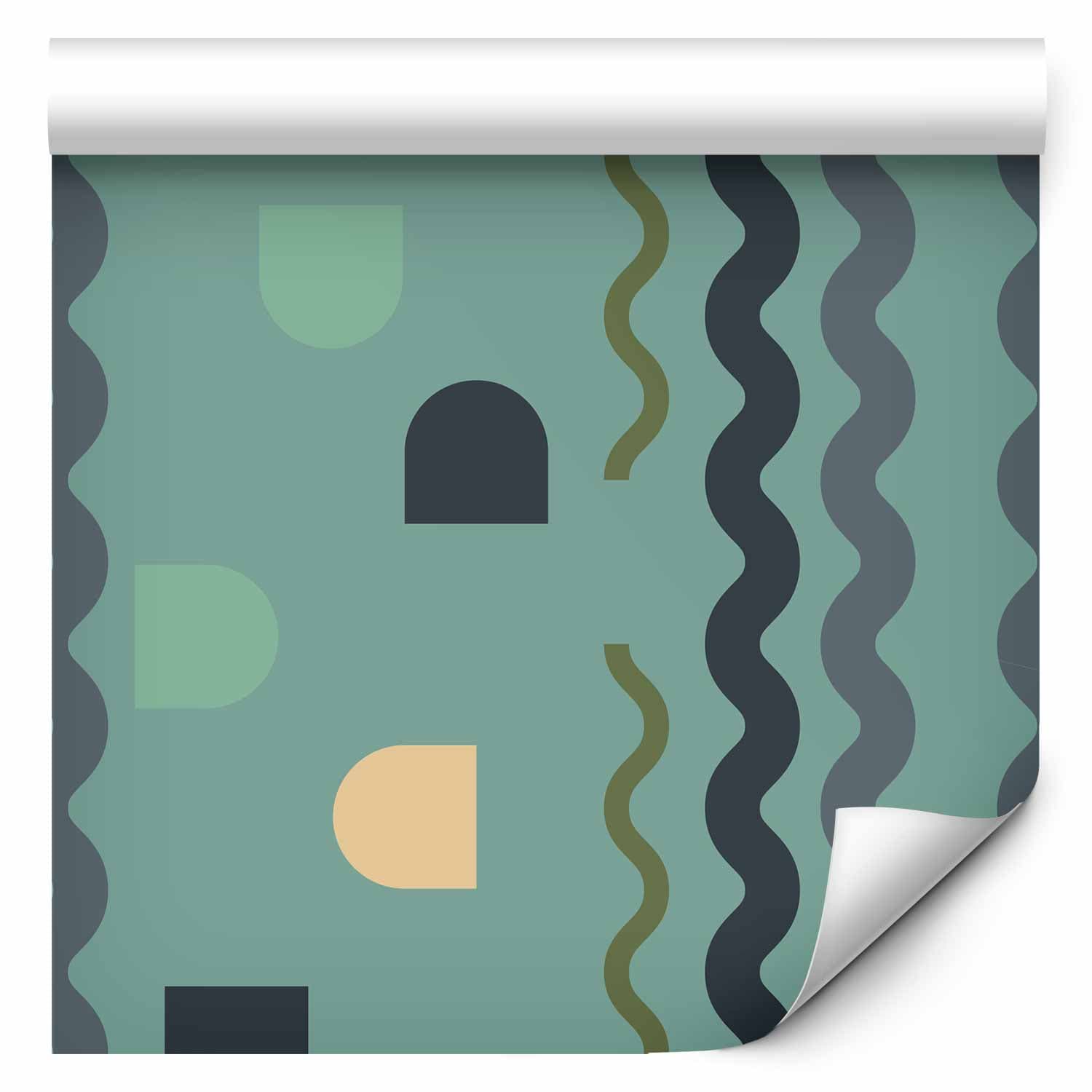 Wallpaper Miętowa fala 50×1000 cm, standard non-woven