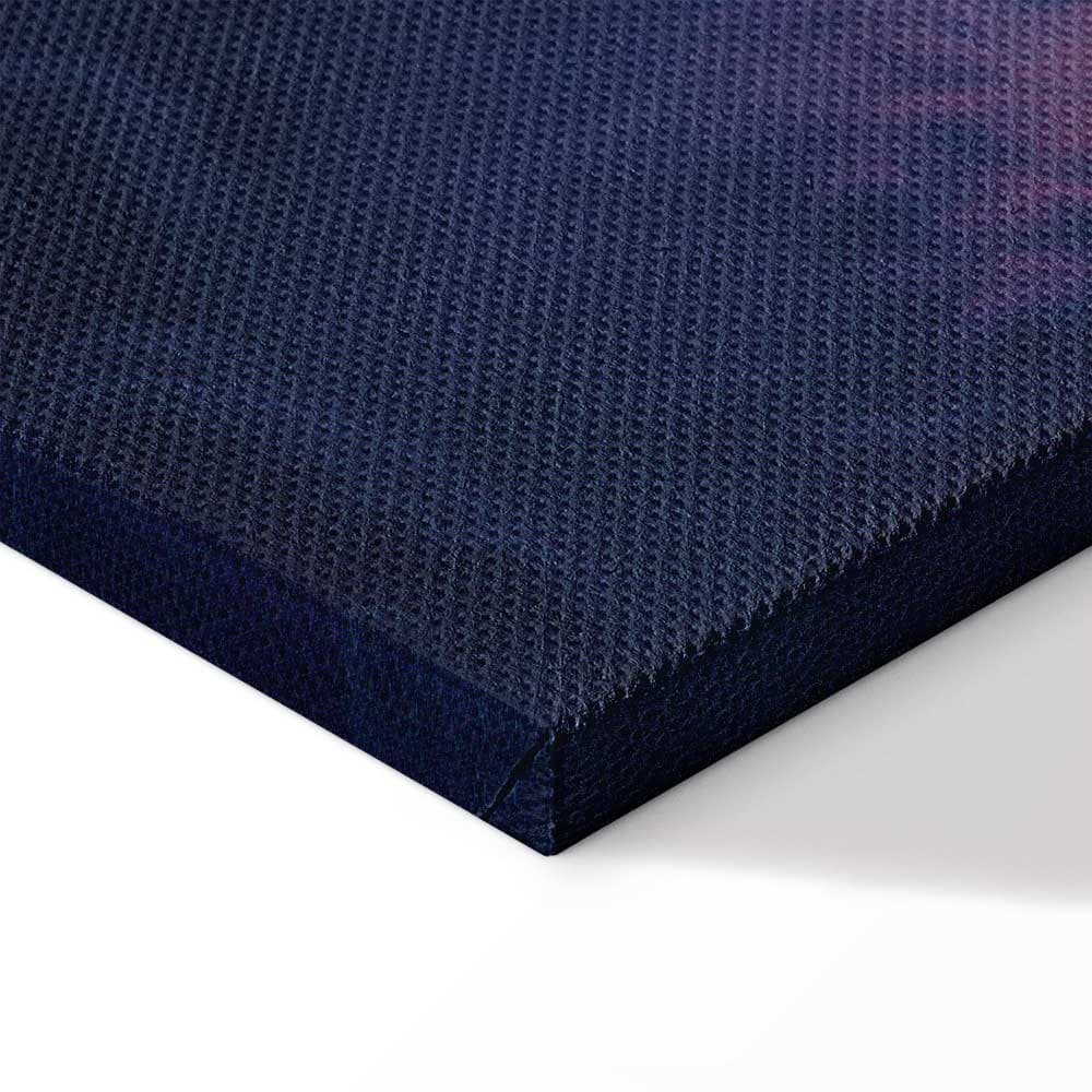 Obraz na płótnie Słońce w ukryciu: złote oblicze nieba nad chmurnym morzem 30×20 cm, płótno standard