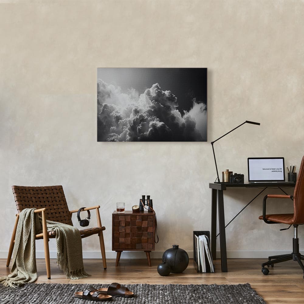 Canvas print Nadzwyczajne zjawisko: Słońce rozświetlające ciemne chmury 30×20 cm, Italian canvas