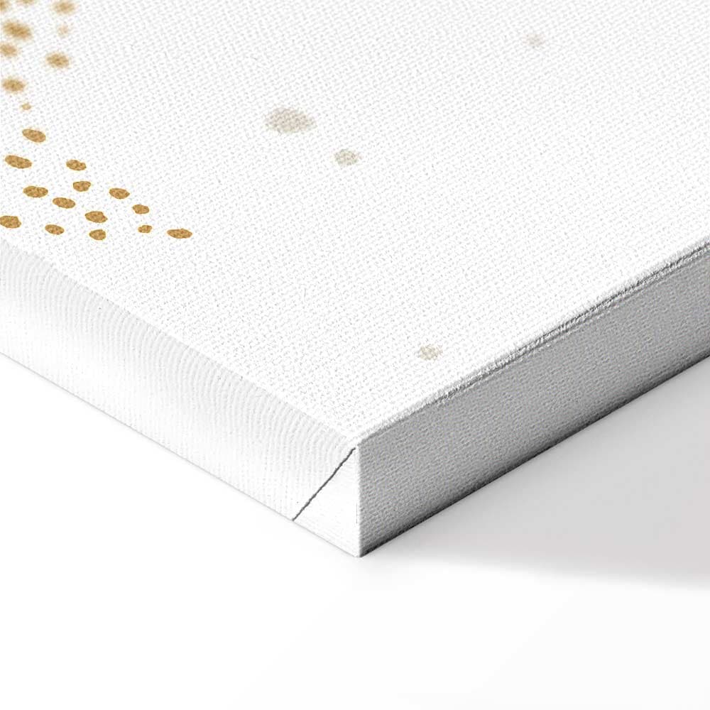 Leinwandbild Bajeczna galaktyka - Fazy księżyca w odcieniach żółci wśród gwiazdek w barwach beżu i popielu z gwiezdnym pyłem 30×20 cm, italienische Leinwand