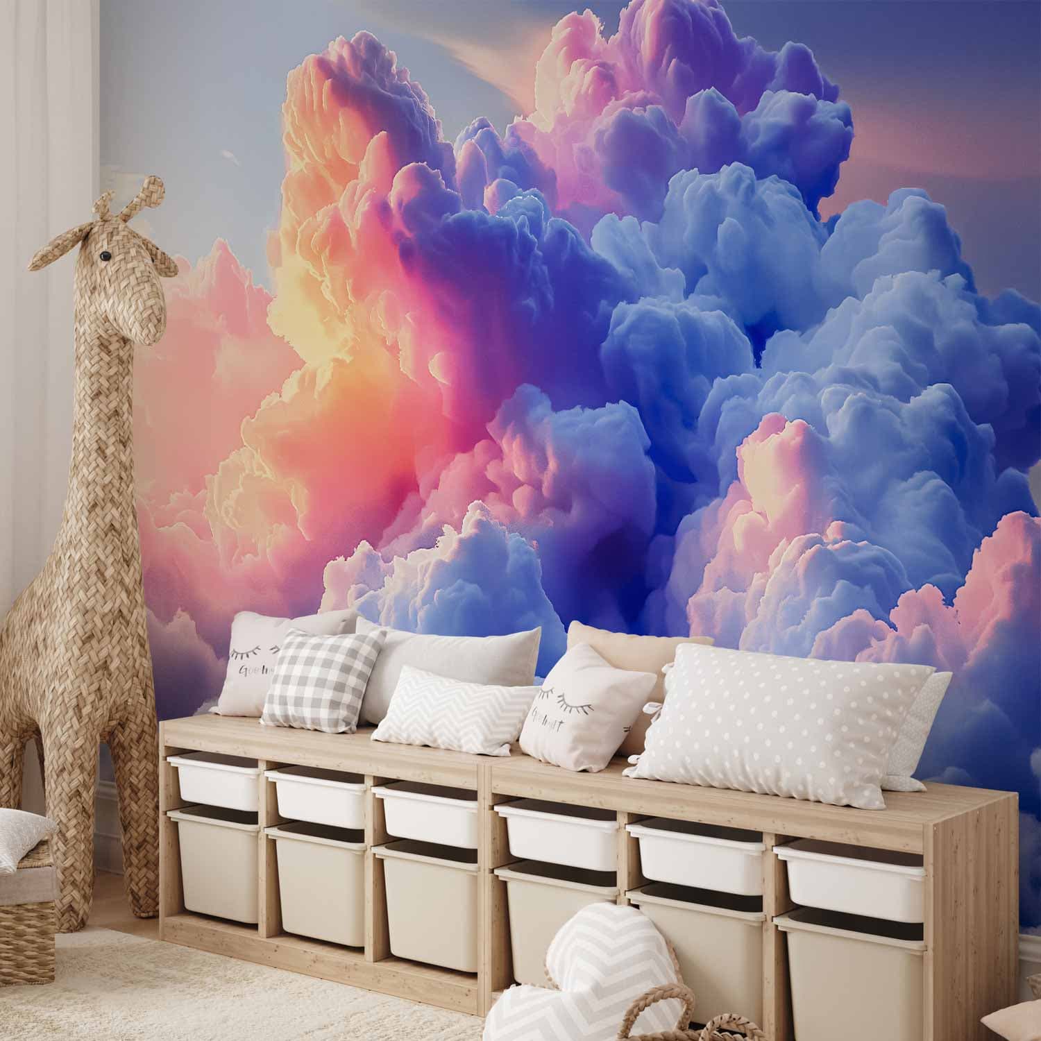 Fototapeta Chmury jak malowane: artystyczne pędzle świtu malujące nieboskłon 250x175 cm flizelina premium
