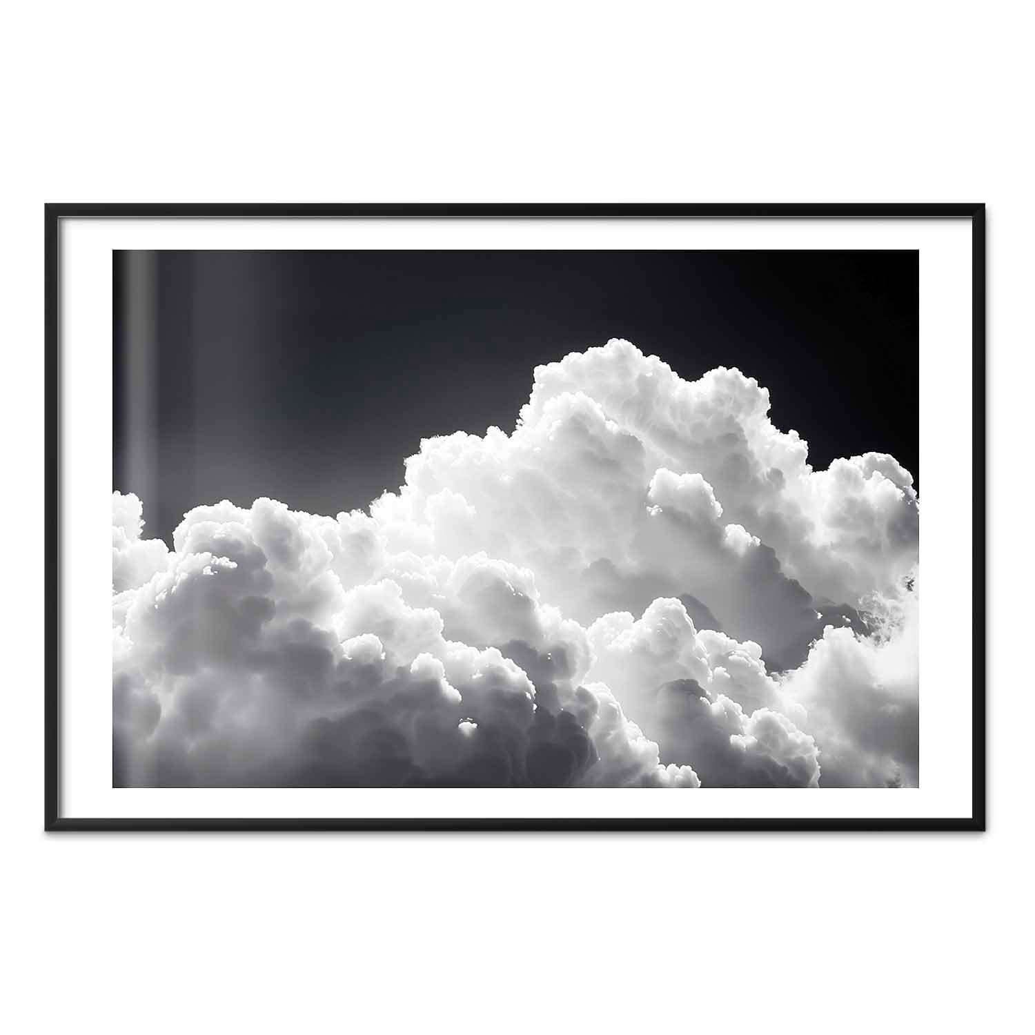 Plakat Odkryj nieskończoną grę słonecznego światła – chmury i cienie na niebie. 30×21 cm