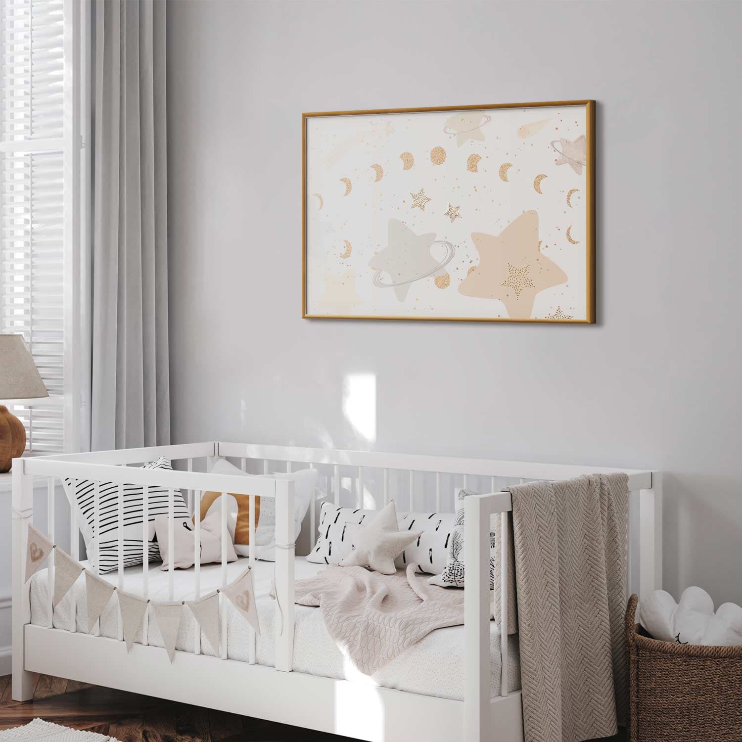 Plakat Księżyc i gwiazdy 30×21 cm
