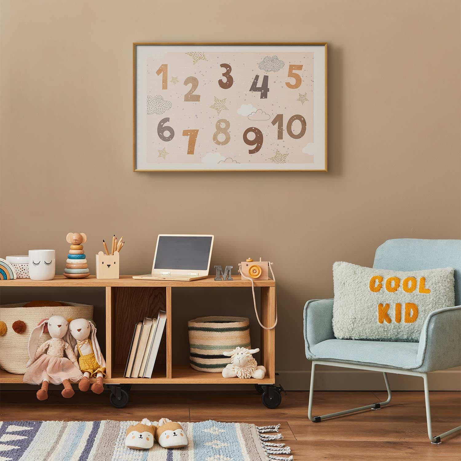 Poster Cyferki z sypiącym śniegiem 60×40 cm
