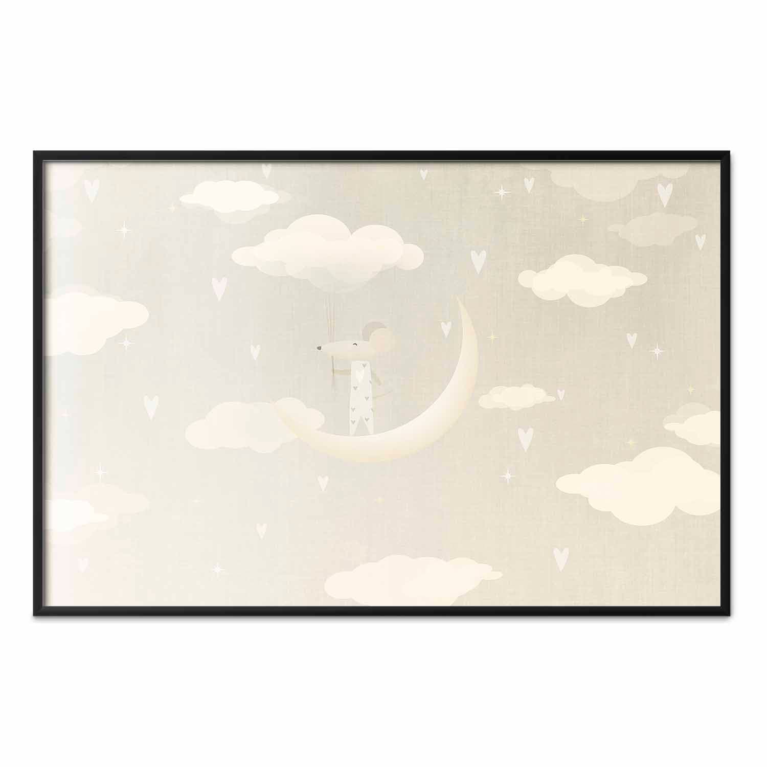 Plakat Myszka na księżycu 30×21 cm