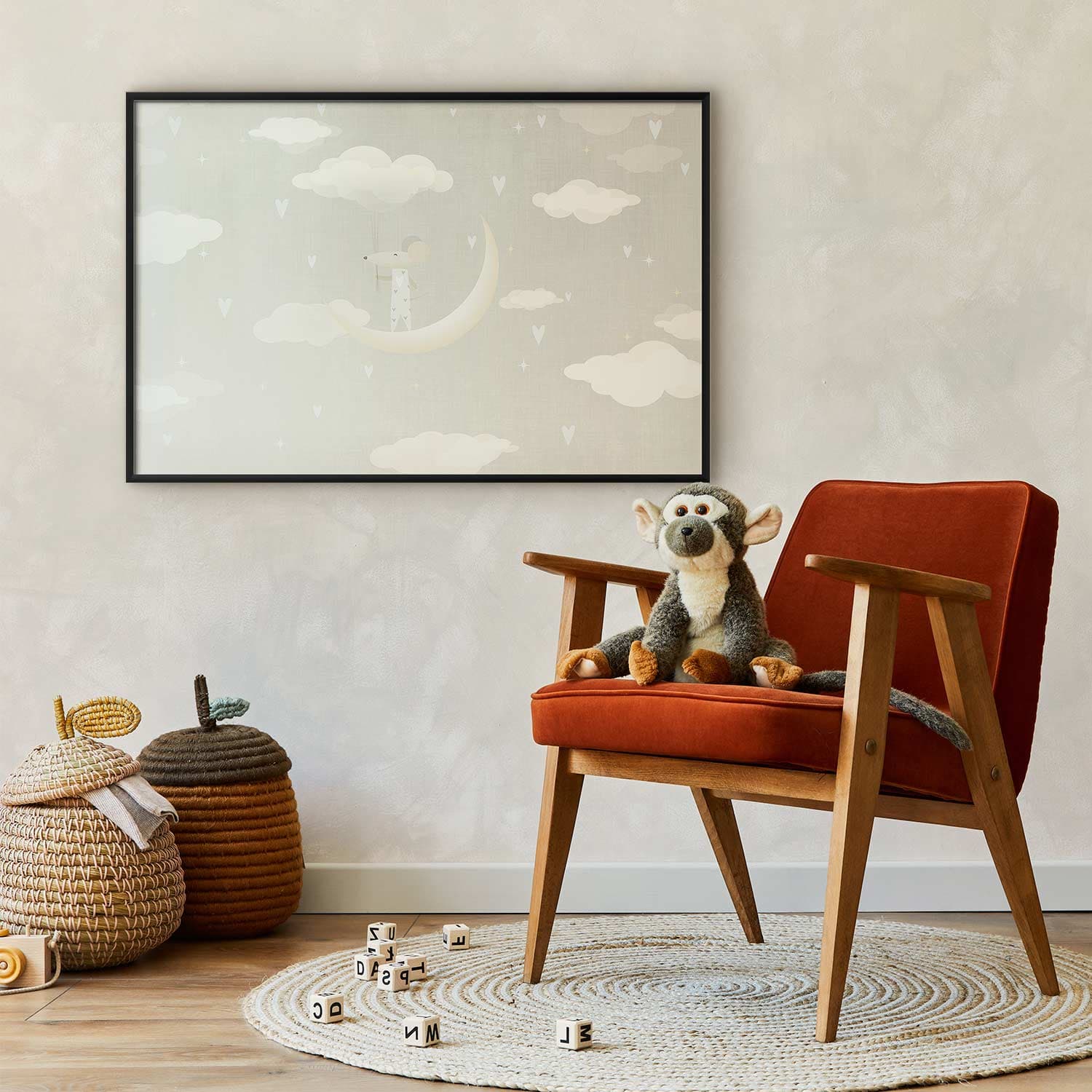 Plakat Myszka na księżycu 30×21 cm