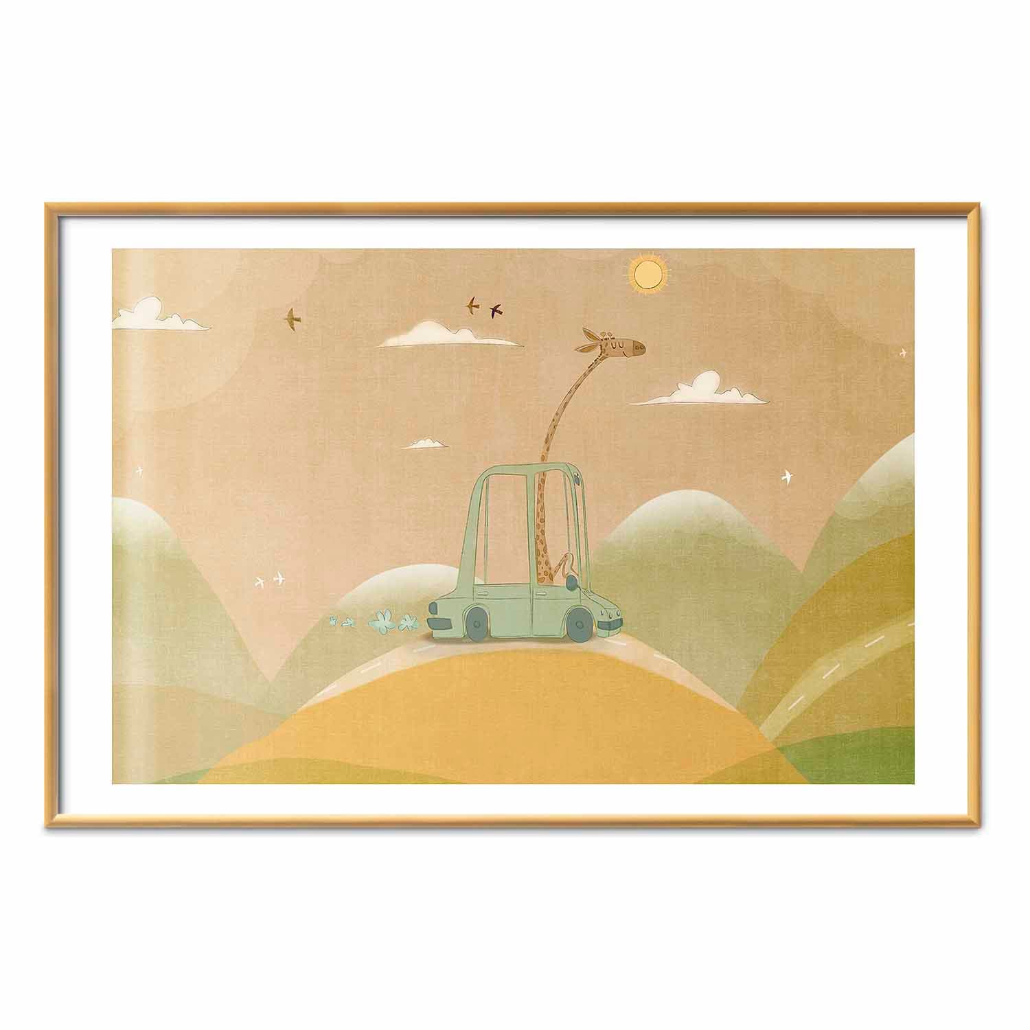Poster Podróżująca żyrafa 60×40 cm