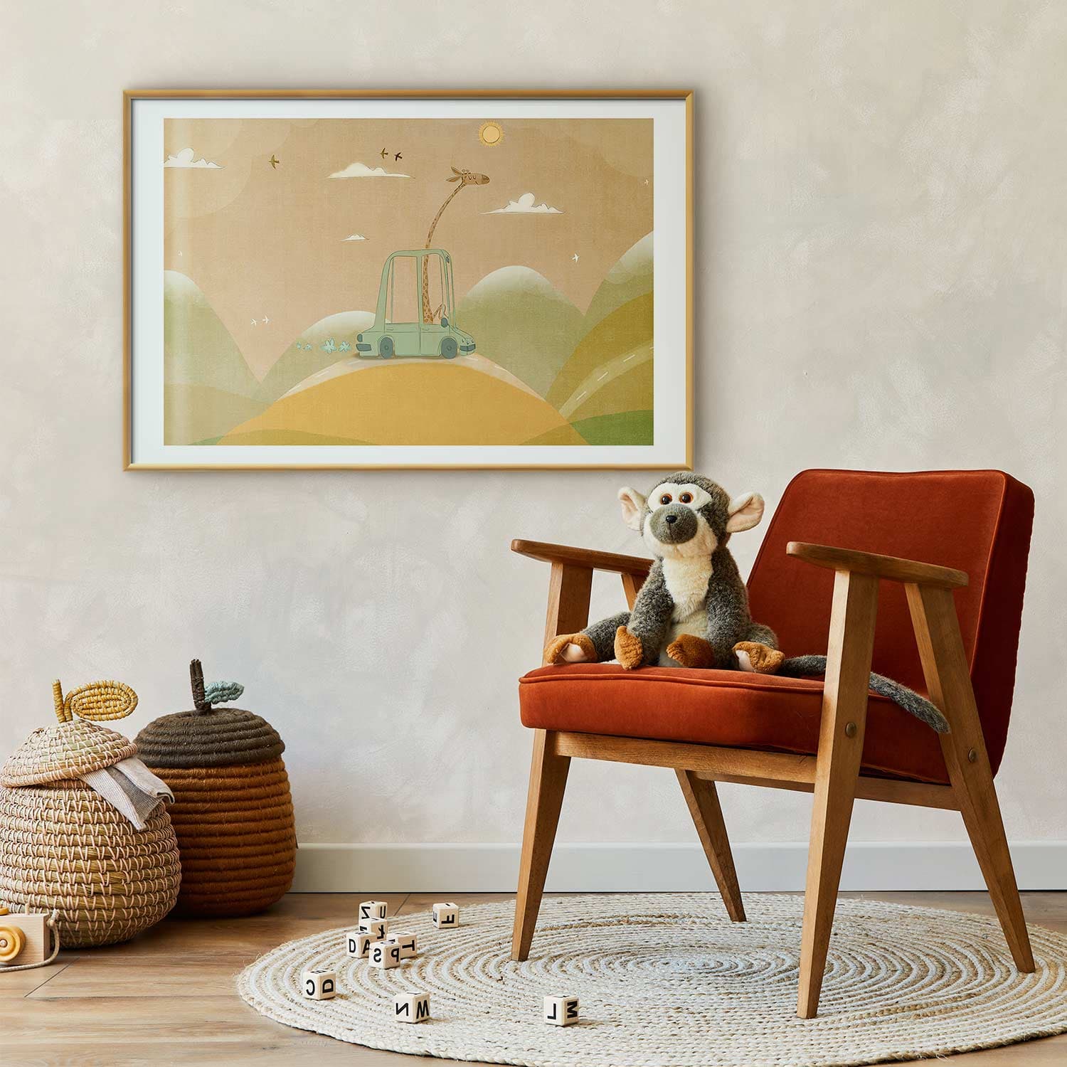 Poster Podróżująca żyrafa 60×40 cm