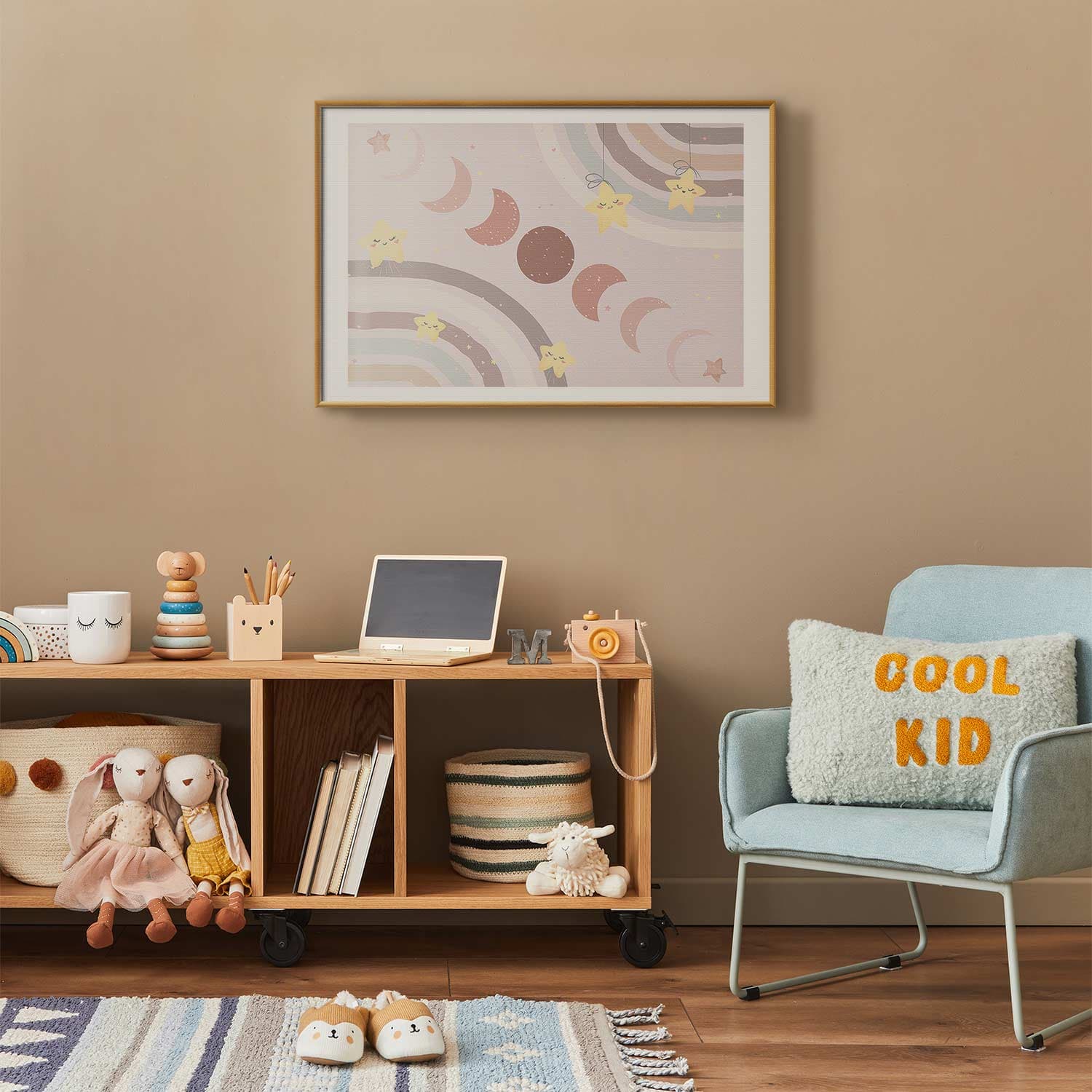 Plakat Fazy księżyca z tęczą 60×40 cm