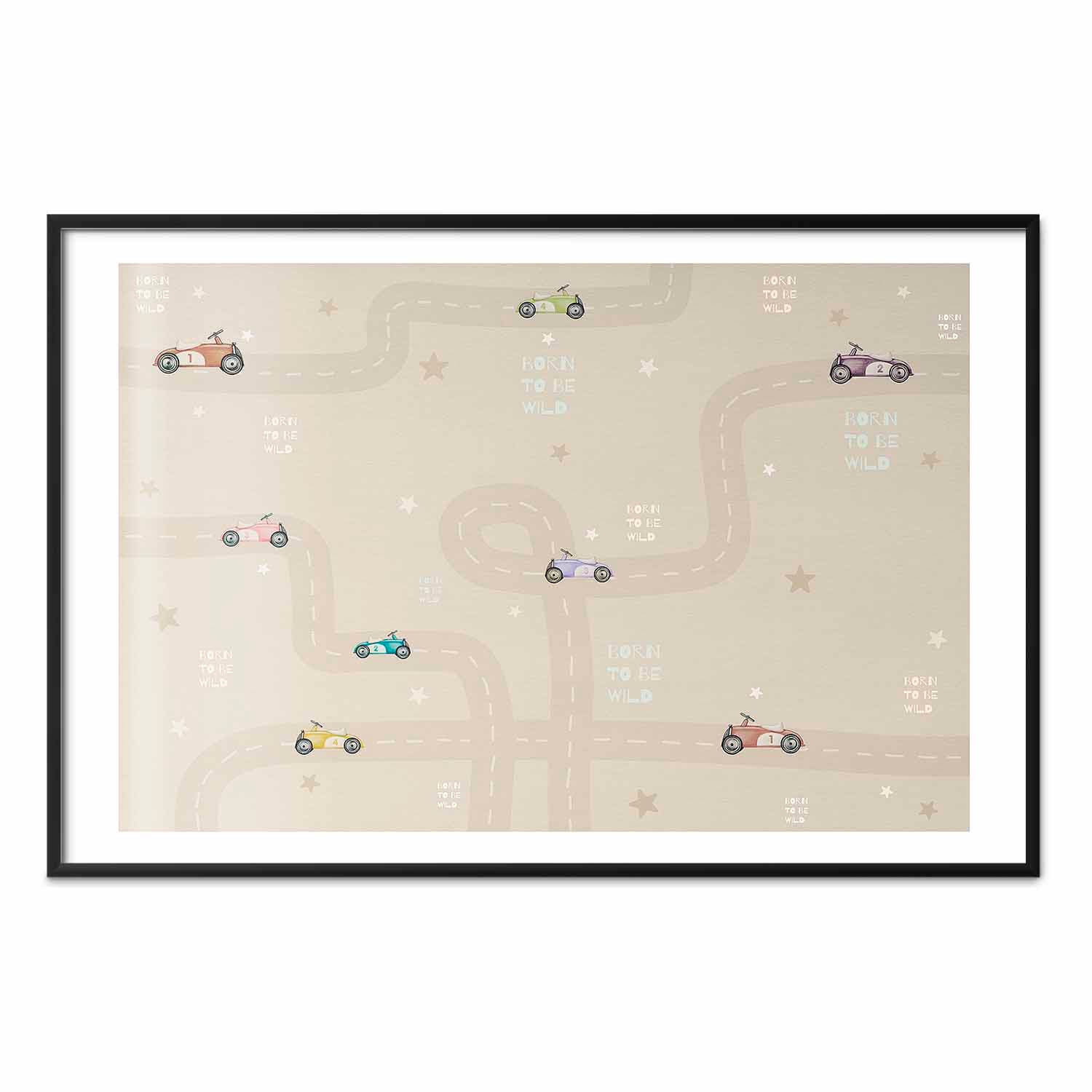 Plakat Wyścigowe autka 30×21 cm