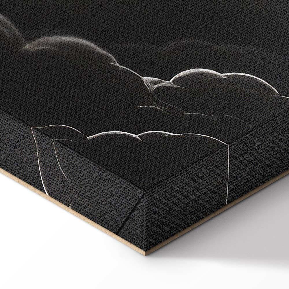 Картина на холсте Księżyc i gwiazdy śpiewające wśród wielkich chmur 120×80 см, стандартный холст