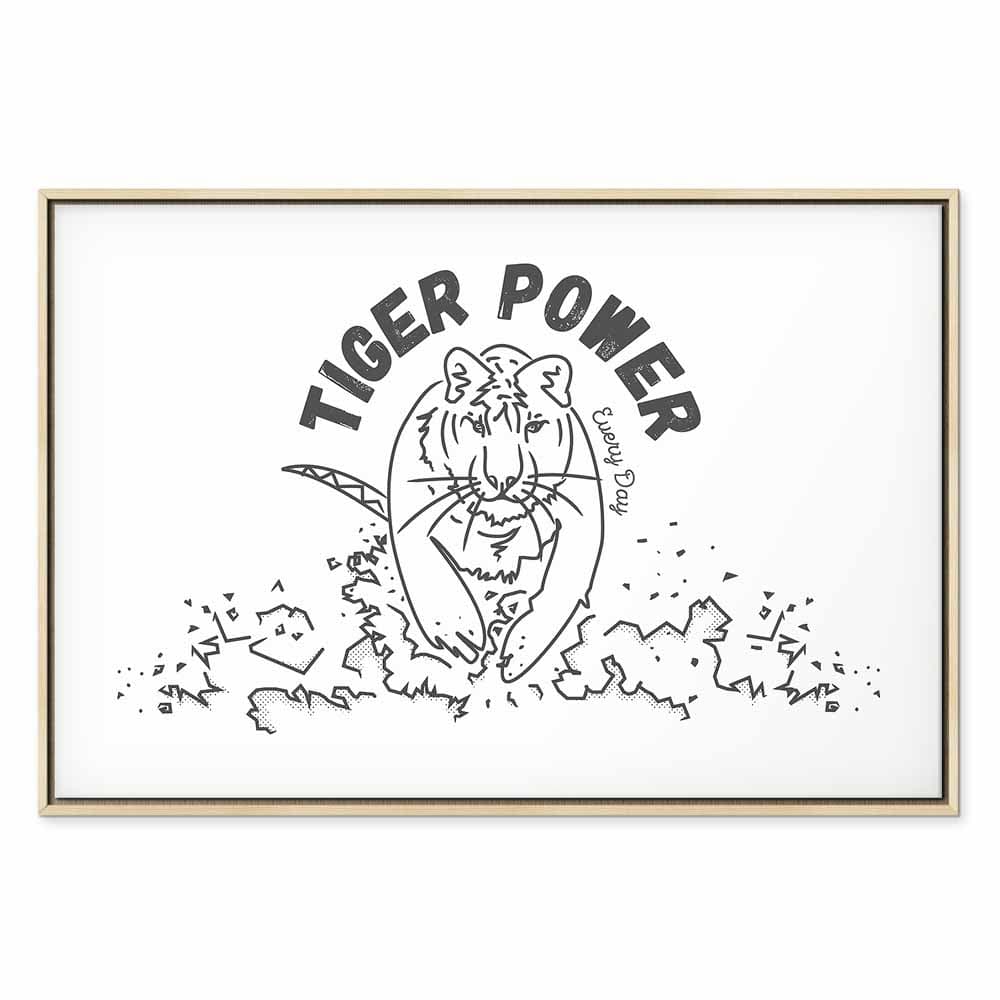 Canvas print Tiger power szeroki 120×80 cm, standard canvas