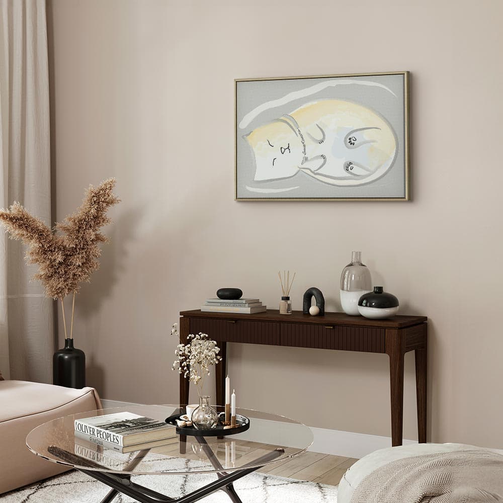 Leinwandbild Śpiący kotek 90×60 cm, Standardleinwand