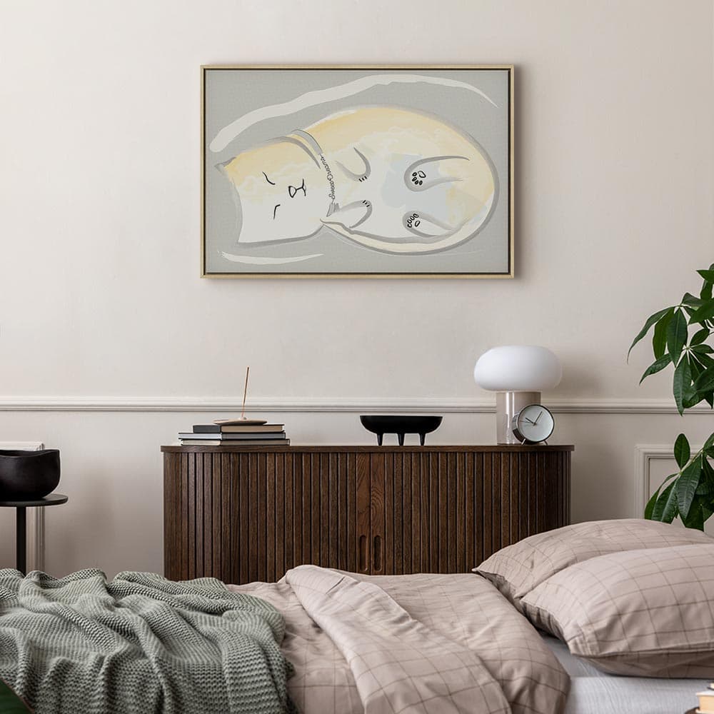 Leinwandbild Śpiący kotek 90×60 cm, Standardleinwand