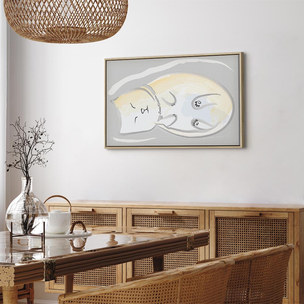 Leinwandbild Śpiący kotek 90×60 cm, Standardleinwand