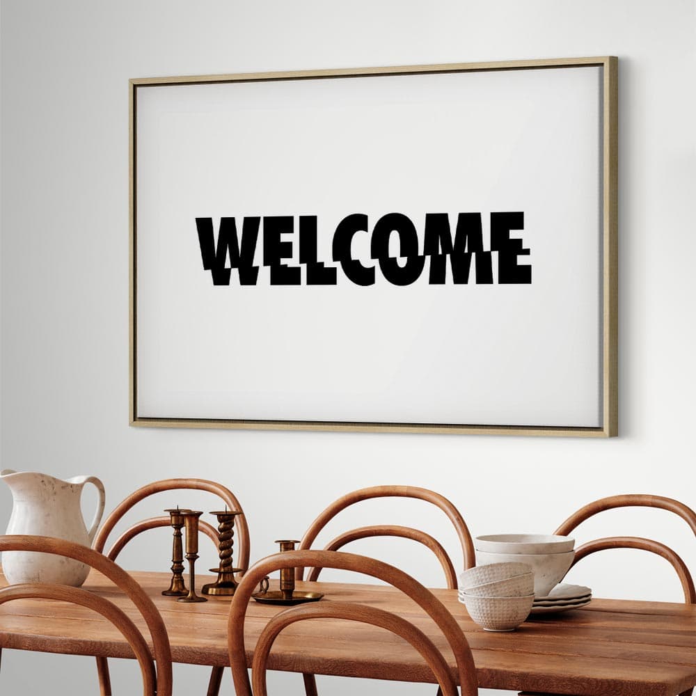 Canvas print Welcome szeroki 120×80 cm, standard canvas
