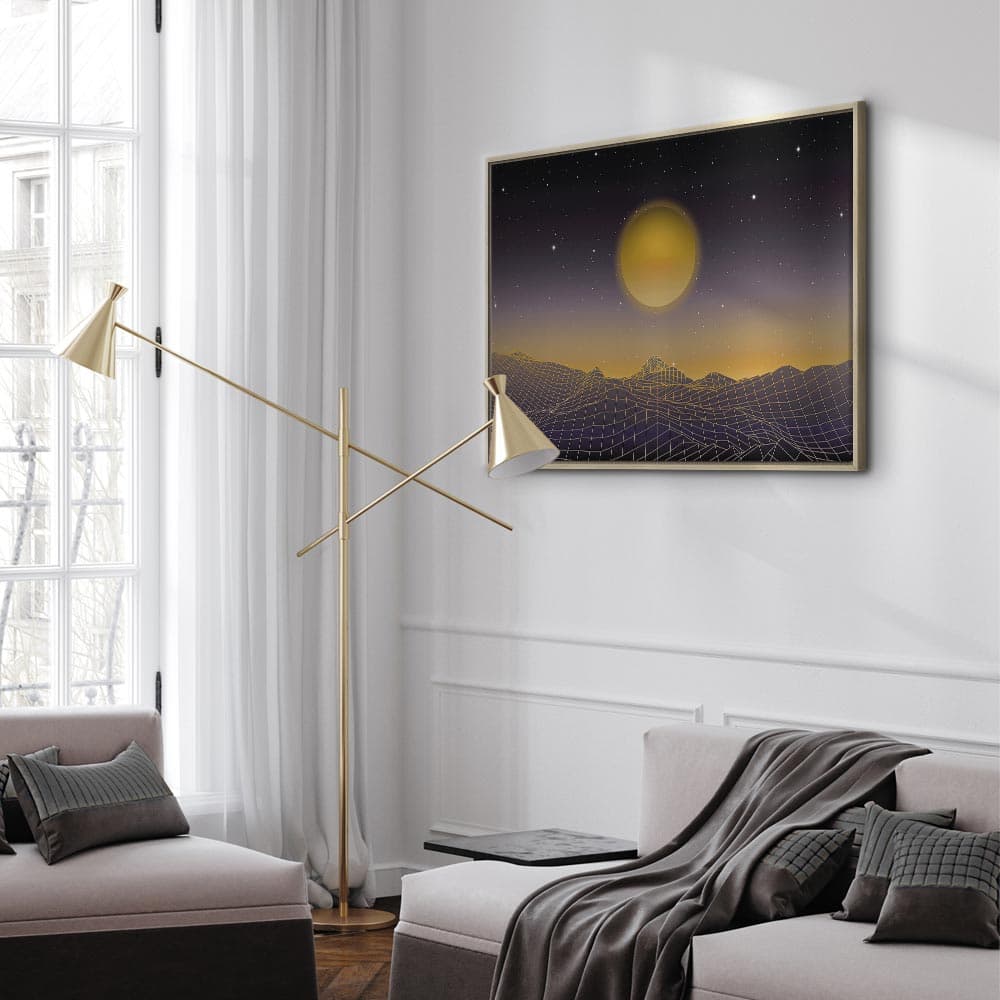 Картина на холсте Pejzaż futurystyczny 3 szeroki 120×80 см, стандартный холст