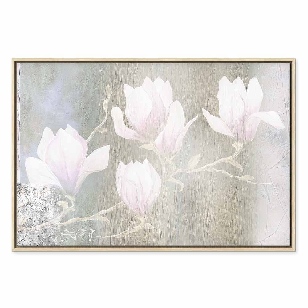 Картина на полотні Białe magnolie szeroki 90×60 см, стандартне полотно