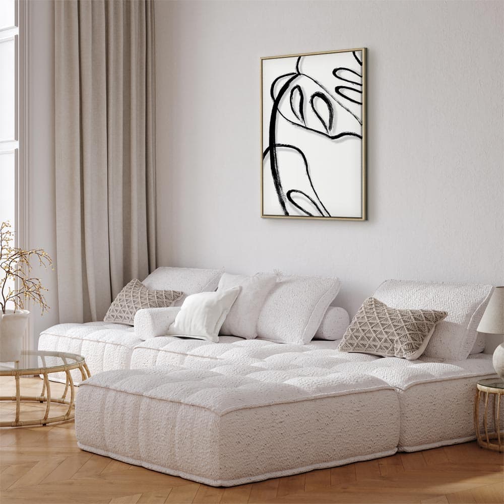 Картина на полотні Biała monstera 80×120 см, стандартне полотно