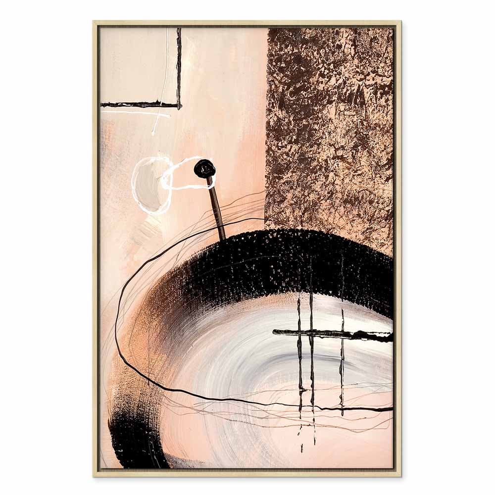 Leinwandbild Sztuka kształtów - abstrakcja ręcznie malowanego dzieła 40×60 cm, Standardleinwand