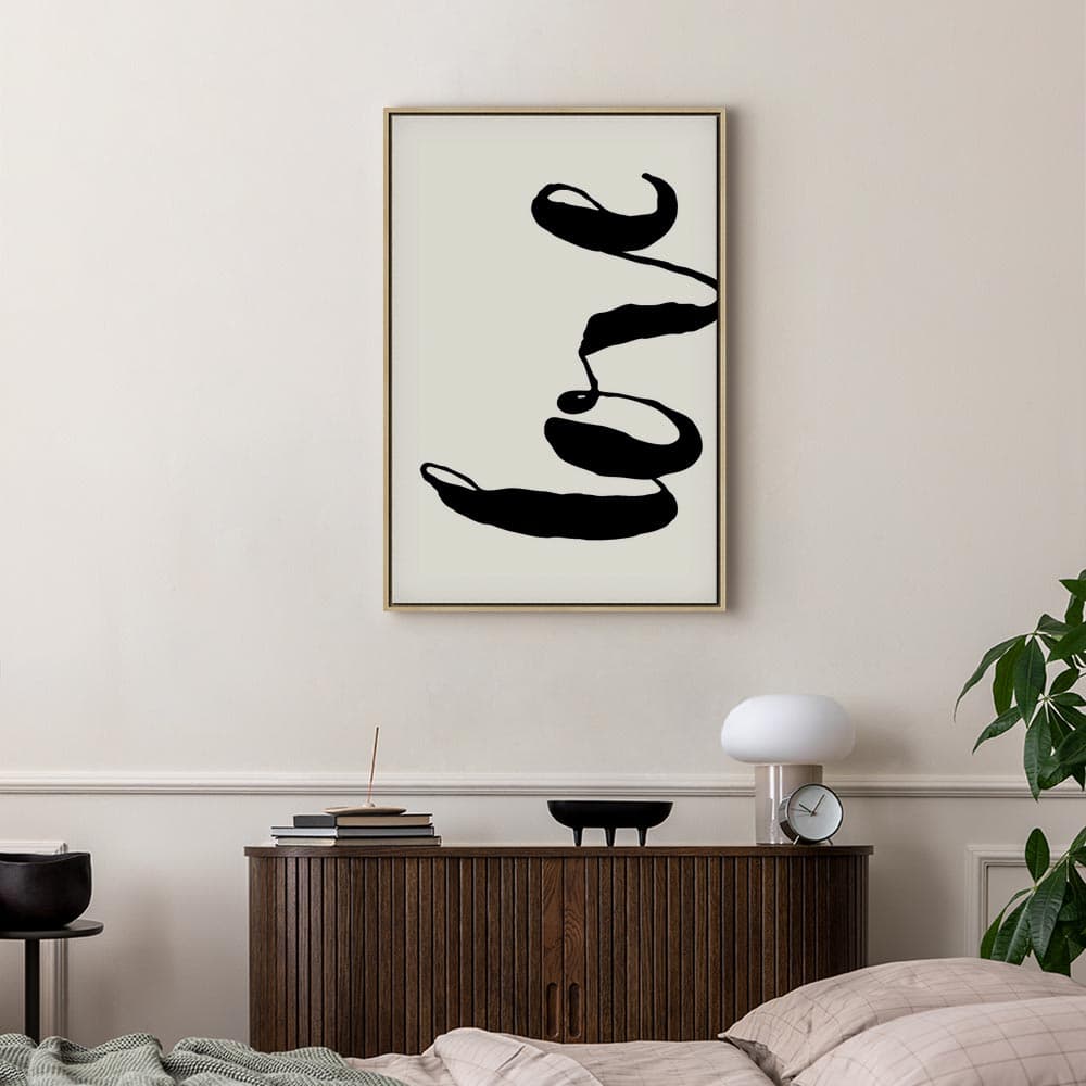 Картина на полотні Czarne Love 60×90 см, стандартне полотно