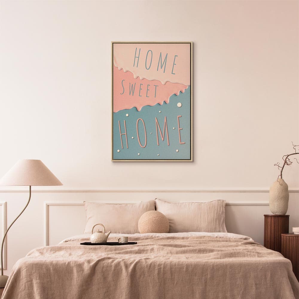 Canvas print Napisy: Home Sweet Home 80×120 cm, standard canvas