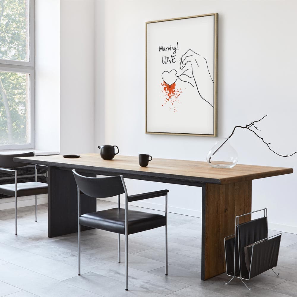 Картина на холсте Warning! Love 80×120 см, стандартный холст
