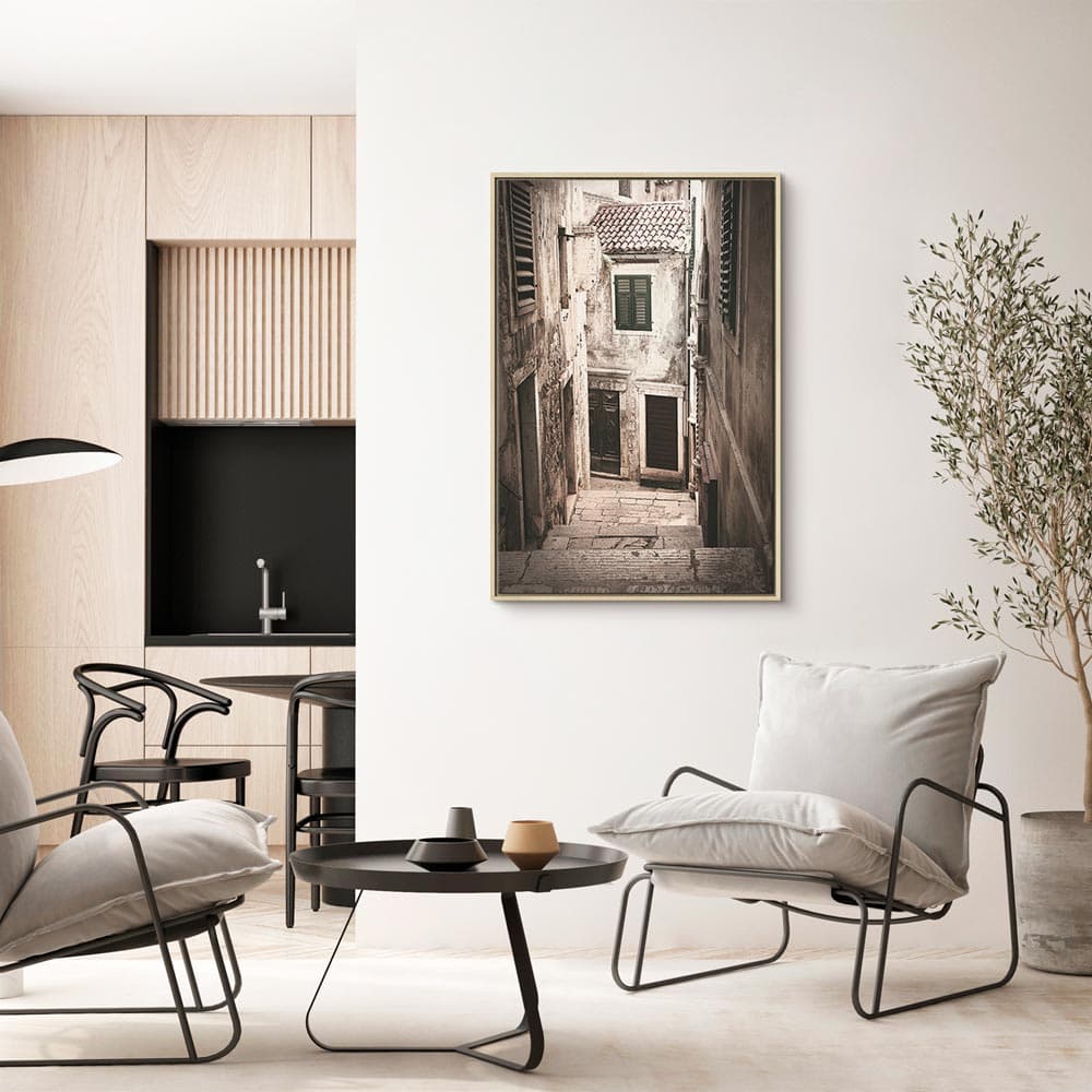 Obraz na płótnie Retro uliczka 80×120 cm, płótno standard
