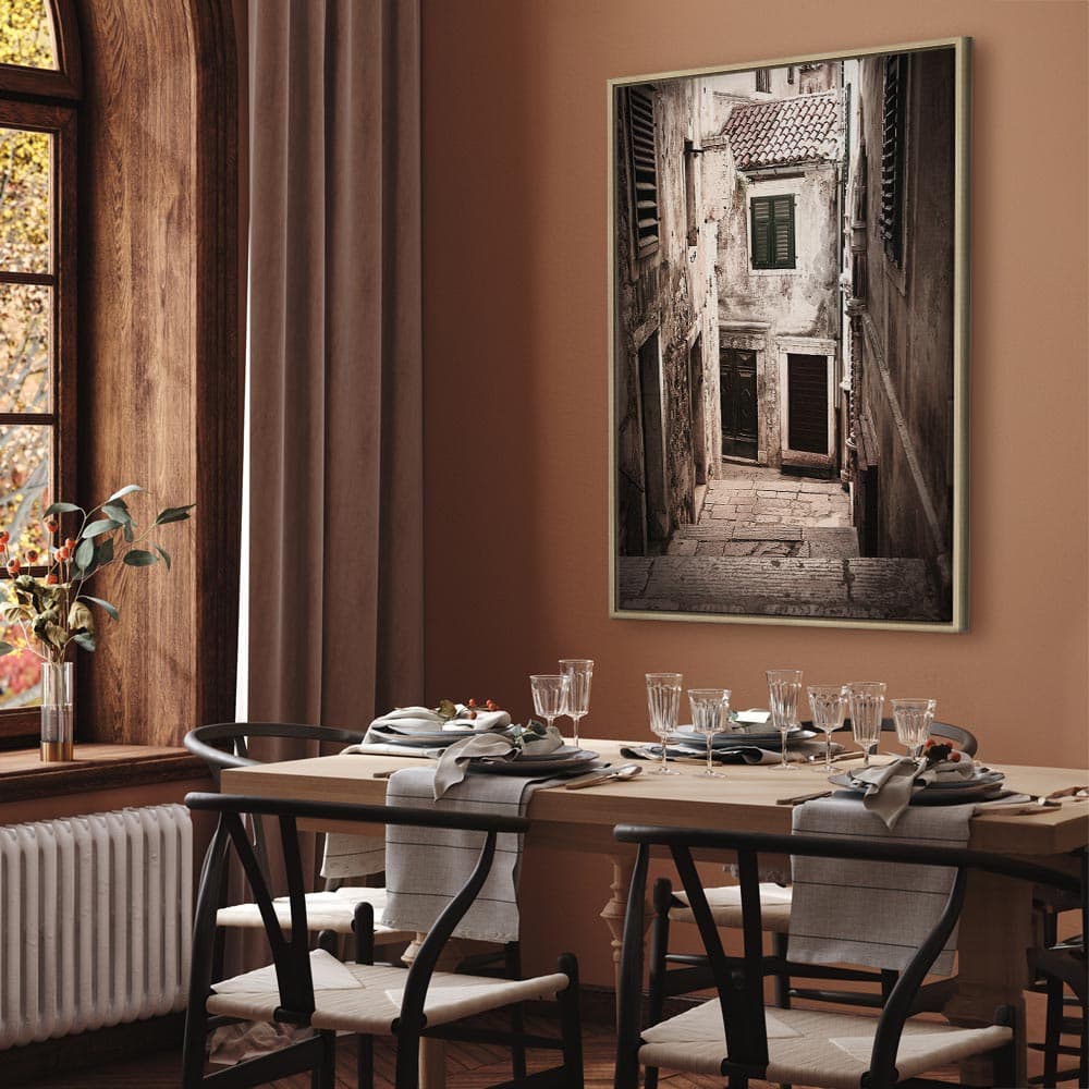 Obraz na płótnie Retro uliczka 80×120 cm, płótno standard