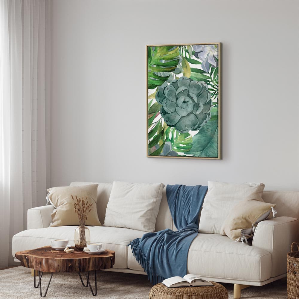 Картина на холсте Tropikalna flora 80×120 см, стандартный холст