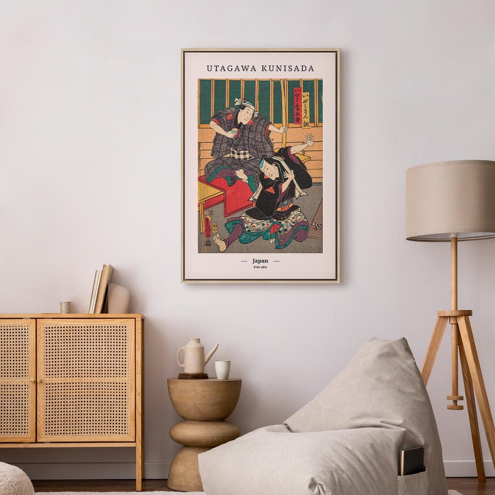 Leinwandbild Japoński drzeworyt 40×60 cm, Standardleinwand