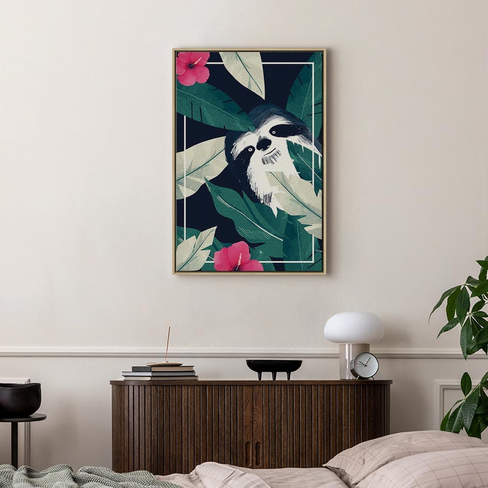 Leinwandbild Leniwiec w tropikach 40×60 cm, Standardleinwand