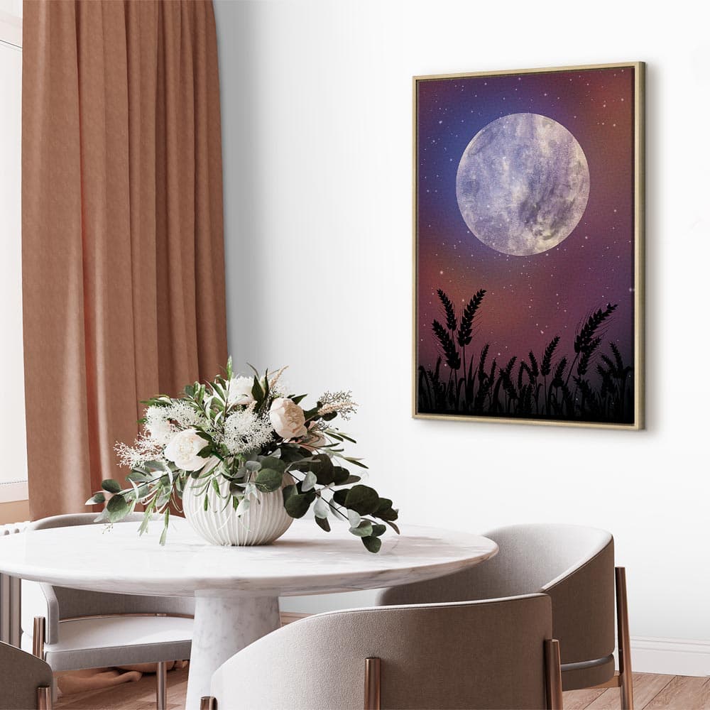 Obraz na płótnie Noc na wsi 60×90 cm, płótno standard