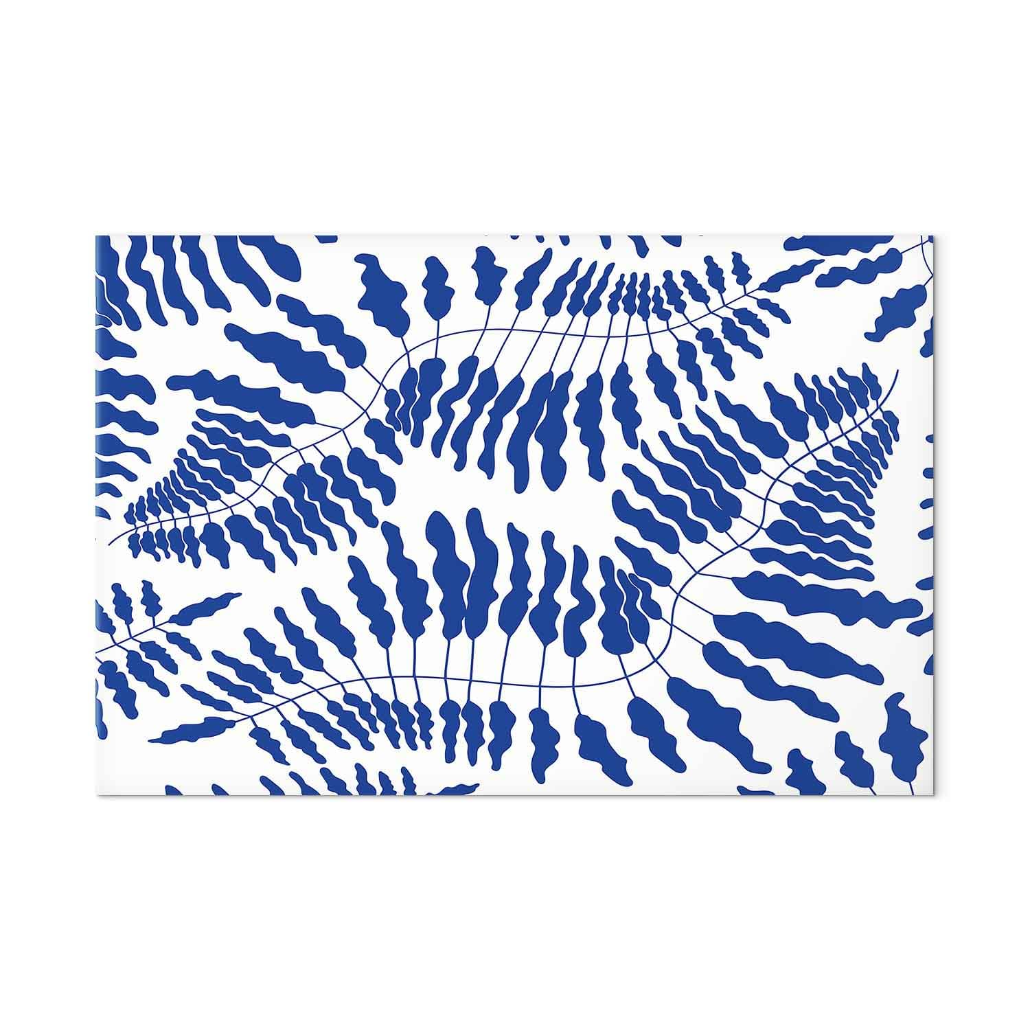 Leinwandbild Kobaltowa paproć 30×20 cm, italienische Leinwand