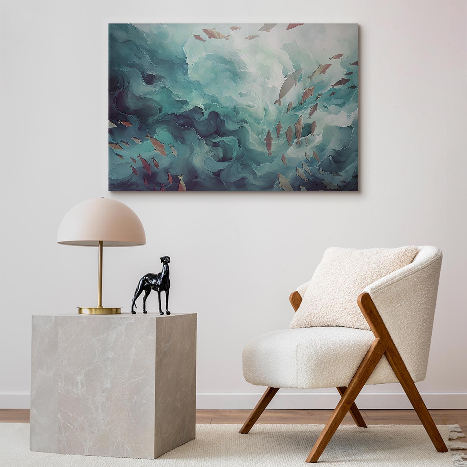 Obraz na płótnie Ryby w oceanie 30×20 cm, płótno włoskie
