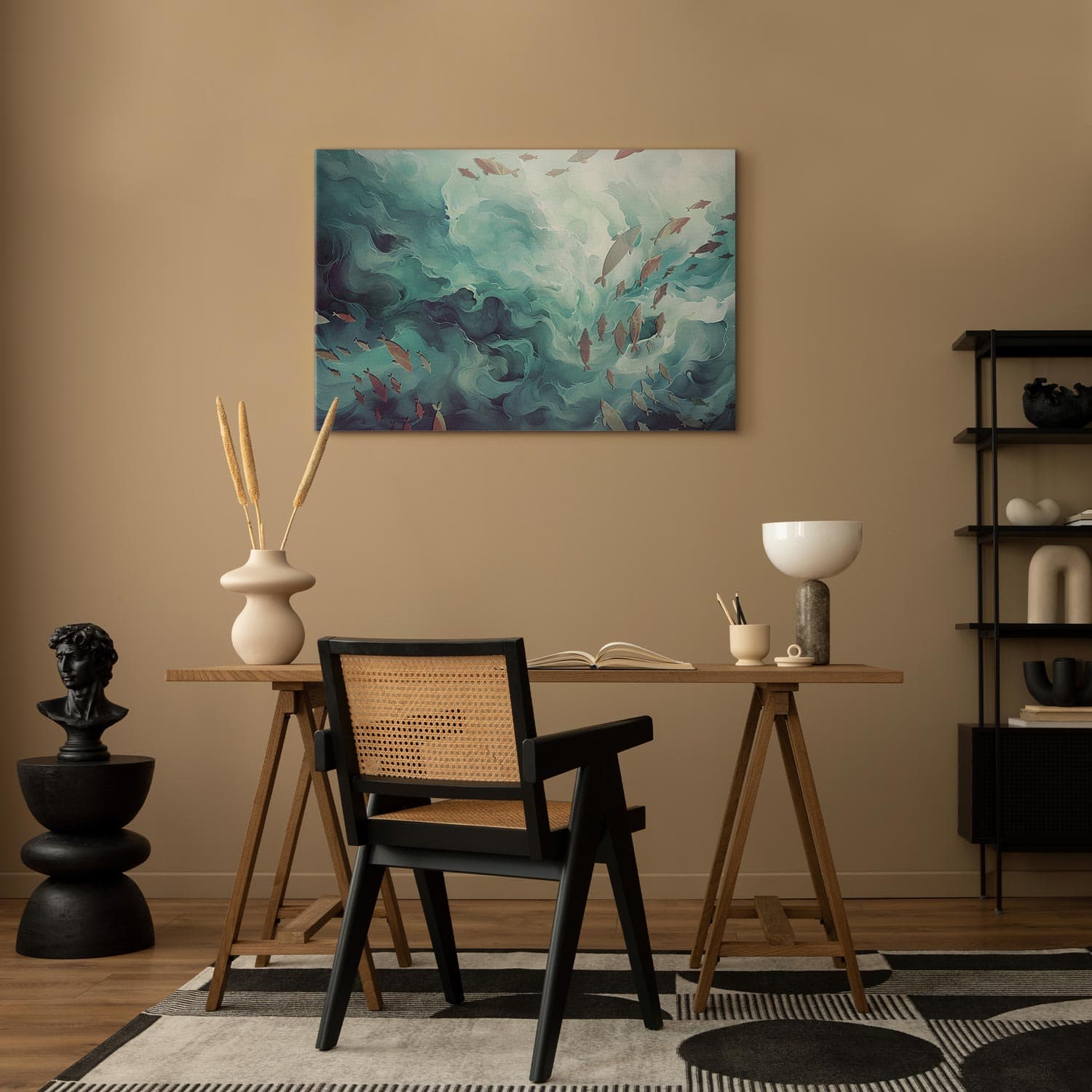 Obraz na płótnie Ryby w oceanie 30×20 cm, płótno włoskie