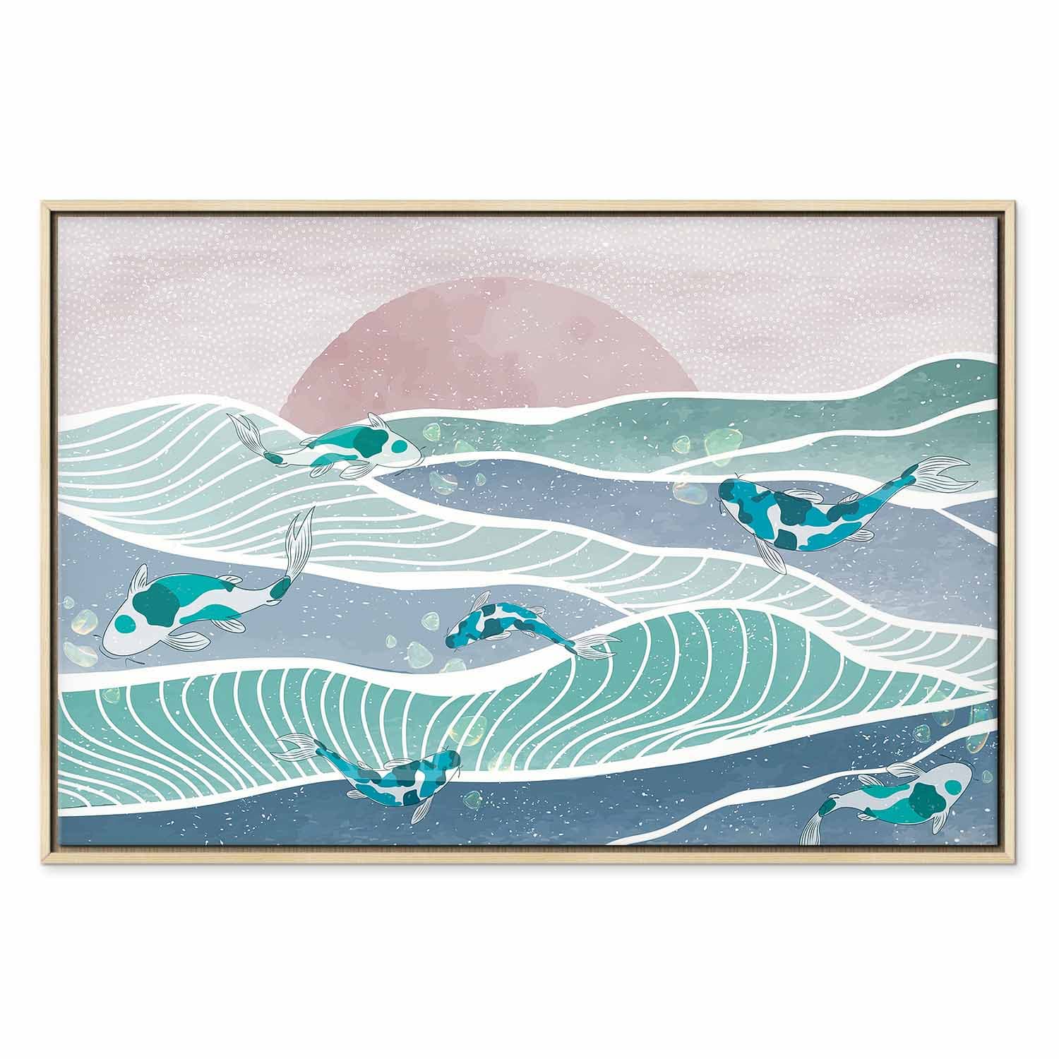 Canvas print Ryby na falach 60×40 cm, standard canvas